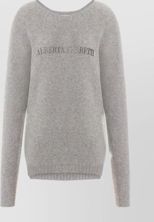 Alberta Ferretti crew neck long sleeve ribbed knitwear