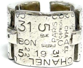 Chanel Silver 925 Band Ring (Pre-Owned)