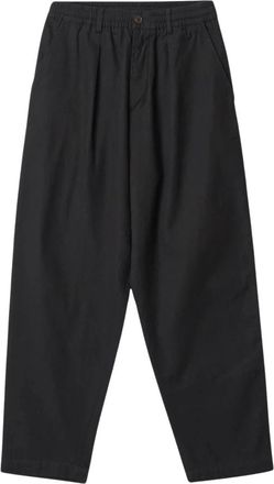 Universal Works Pleated Track Pant - - Trousers - Uomo - Nero - W30