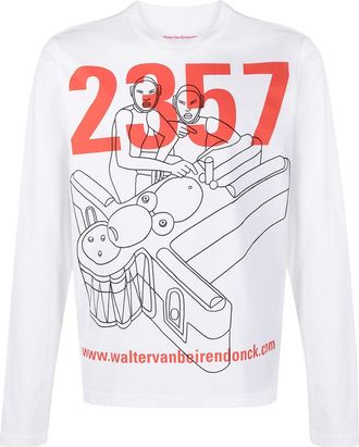 Walter Van Beirendonck 2357 long-sleeved T-shirt - men - Cotton - L - White