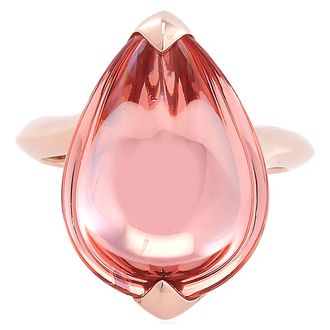 Baccarat Fleur De Psydelic Rose Crystal Ring Size 6 2806958
