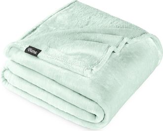 Bare Home Microplush Fleece Blanket in Spring Mint at Nordstrom, Size Full