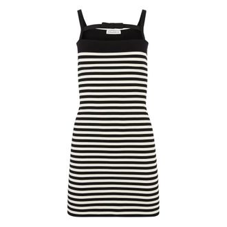 Nina Ricci Kleedjes, Dames, Wit, 2Xl, Gestreept Gebreide Jurk