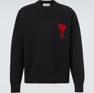 Ami Pullover Ami De Coeur in lana vergine
