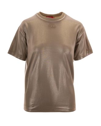 Diesel Beige Logo Crew Neck T-Shirt
