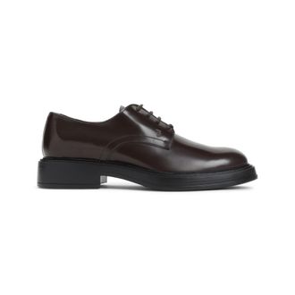 Tod's Dark Brown Leather Lace Up Shoes
