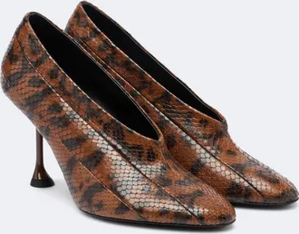 Proenza Schouler Tee snake-effect leather pumps