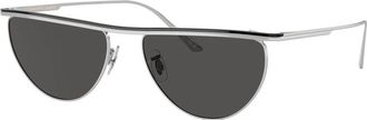 Oliver Peoples Cat-eye Zonnebril met Metalen Montuur - Dames - Zonnebrillen - Grijs - 56 MM - Accessoires