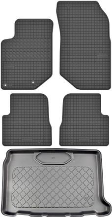 OEM Ds 3 Crossback Suv Desde Abril De 2019 Set - Alfombrillas De Goma Para Coche + Alfombrilla Para Maletero