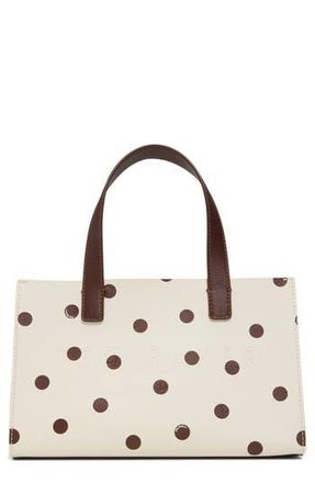 Ted Baker Suricon Mini Tote in Dark Brown/cream Polkadot at Nordstrom Rack