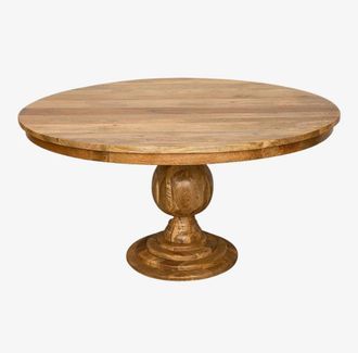 Vintahome Mesa redonda L&iacute;a 150 cm en madera de mango maciza