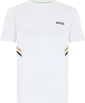 HUGO BOSS Tee Tech TOC T-shirt - Heren - T-shirts - Wit - M - Polyester - Tops
