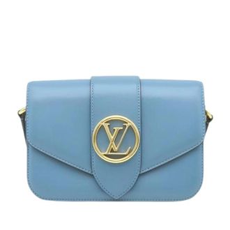 Louis Vuitton Pre-owned Pont 9 MM - Dames - Pre-owned - Blauw - Maat: ONE Size Leer