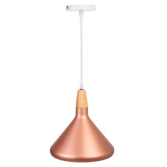 Wanderlust Deco Wanderlust Deco - L&aacute;mpara De Techo De Madera Y Metal Cobriza 27x27x30
