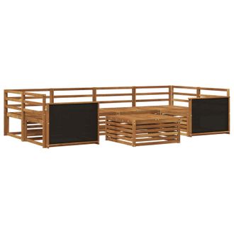 vidaXL Set Di Divani Da Esterno 7 Pz Naturale Legno Di Acacia Massello Vidaxl
