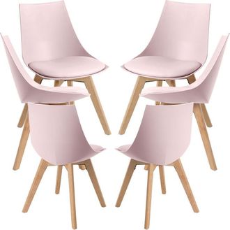 Regalos Miguel Regalos Miguel - Packs Sillas Comedor - Pack 6 Sillas Blok - Rosa