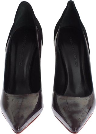 Cedric Charlier Leather Suede Heels Pumps Womens Shoes