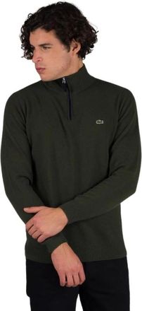 Lacoste Groene coltrui - Heren - Coltruien - Groen - S - Katoen - Truien & Vesten