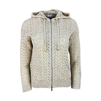 Eleventy Cardigans, female, Beige, Size: L Cardigans