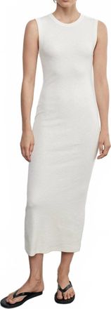 Enza Costa Textured Knit Sleeveless Maxi Dress In Vanilla