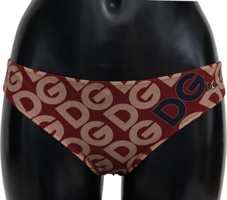 Dolce & Gabbana Vrouwen Multicolor DG Logo Print Onderkant Strandkleding Bikini Zwempak