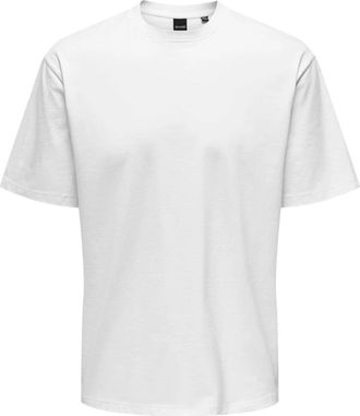 Only & Sons Onsfred T-shirt - Heren - T-shirts - Wit - XL - Katoen - Tops