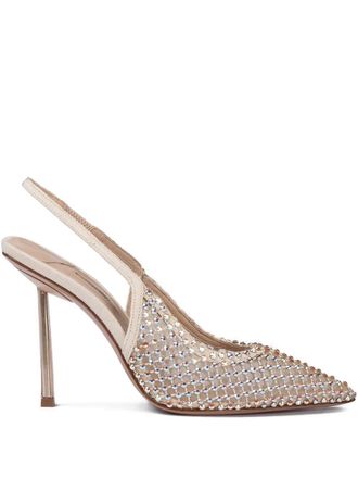 Le Silla Gilda verfraaide slingback pumps - Beige