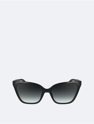 Calvin Klein Womens Cat Eye Sunglasses - Black