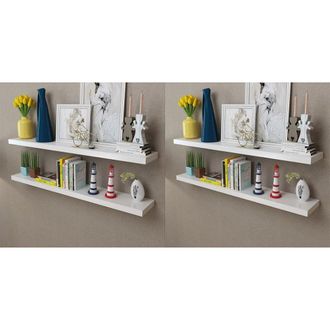 vidaXL Wall Shelves 4 pcs White 47.2, 276000