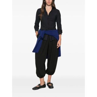 Mazzarelli Classic Collar Long-Sleeved Shirt - Blue