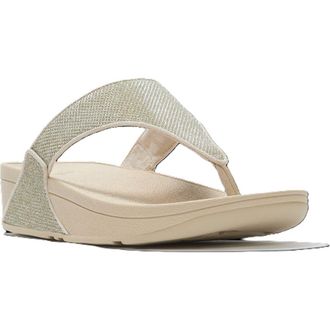 FitFlop Lulu Shimmerglitz Sandals in Platino at Nordstrom, Size 6.5