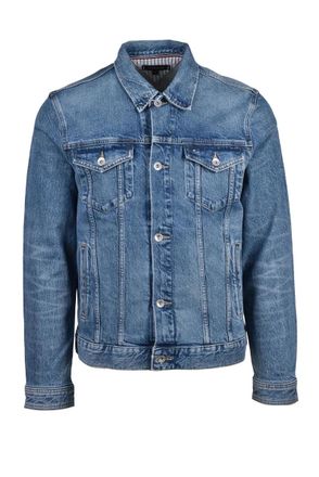 Tommy Hilfiger Light Blue Cotton Elastane Men Denim Jacket