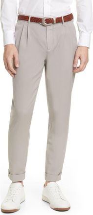 Eleventy Slim Fit Washed Wool Dress Pants in Stone at Nordstrom Rack, Size 30