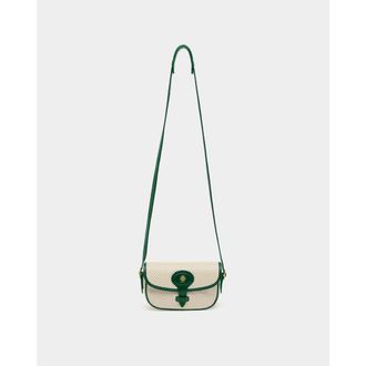 Bally Tennis Collection Minibag in Perforated Leather in White at Nordstrom