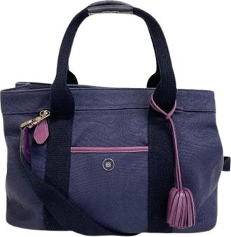 Loewe Pre-owned Handbags, female, Black, Size: ONE SIZE Pre-owned Canvas Shoulder Bag