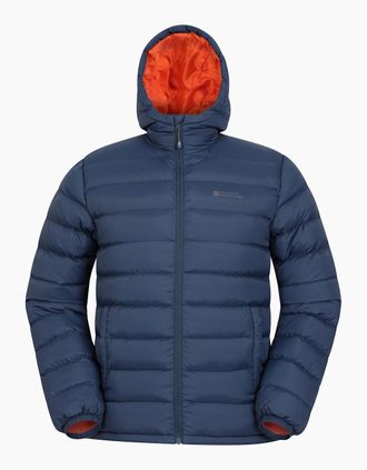 Mountain Warehouse Mens Mountain Warehouse Mens Seasons II Camo Padded Jacket - Blue - Size: 38/Regular