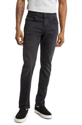 7 For All Mankind Slimmy Tapered Slim Fit Jeans in Washedblk at Nordstrom, Size 30