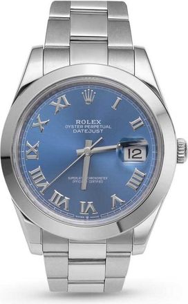 Rolex Pre-owned Rolex Datejust Automatic Chronometer Blue Dial Mens Watch 126300 BLRO