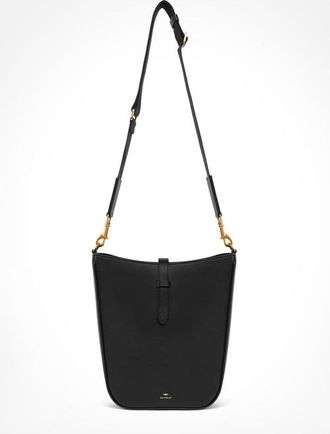 Aviteur Gigi Signature Weave Calfskin Shoulder Bag in Black at Nordstrom