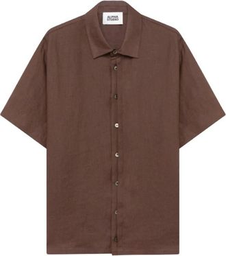 Alpha Studio Hombre, Camisas, Marr&oacute;n, Talla: L