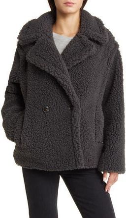 UGG Gertrude Teddy Faux Shearling Coat in Ink at Nordstrom Rack, Size X-Large