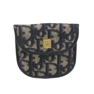 Dior Pre-owned Wallets, female, Blue, Size: ONE SIZE Pre-owned Trotter Canvas Leather Coin Case