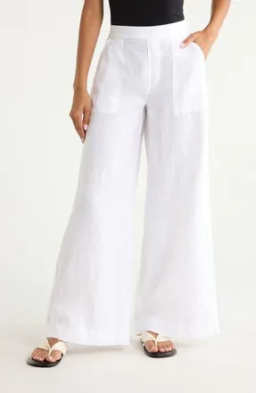 Frank & Eileen Madeline Wide Leg Pants in White at Nordstrom, Size X-Small