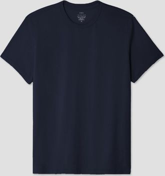 SAVE KHAKI UNITED Mens Short Sleeve Supima Crew Tee In Navy
