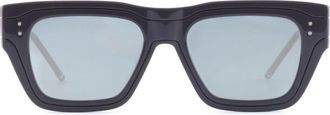 Thom Browne Rechthoekige grijze zonnebril met zilveren lens - Dames - Zonnebrillen - Grijs - ONE Size - Accessoires