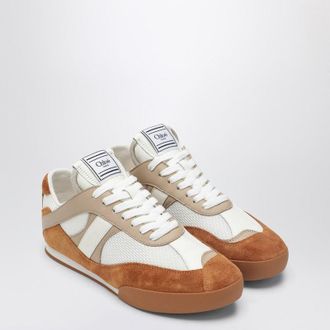 Chlo&eacute; Chlo&eacute; Kick Brown And White Sneakers In Mesh And Leather