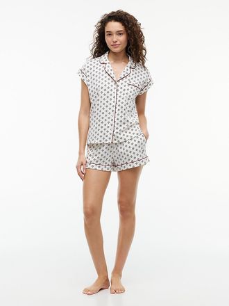 Tommy Hilfiger Womens Short And Shirt Sleep Set - Whisper White - XL