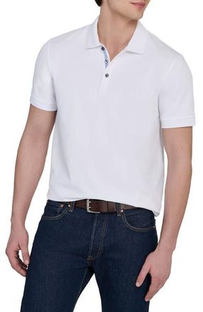 ConStruct Slim Fit Short Sleeve Solid Polo in White at Nordstrom, Size Xx-Large