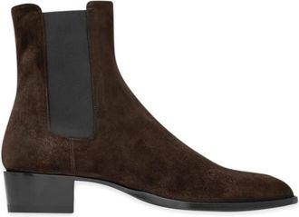 Saint Laurent Wyatt enkellaarzen - Bruin