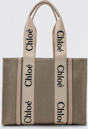 Chlo&eacute; Borsa Woody Medium Chlo&eacute; in canvas di cotone